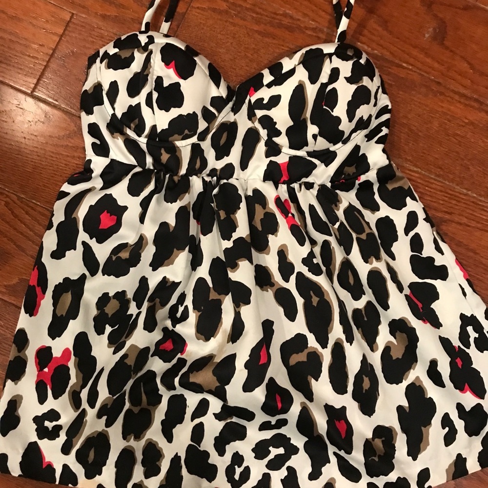 Leopard babydoll tank